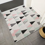 Tapis Géométrique Triangles Multicolores – Salon & Chambre – Style Scandinave 9
