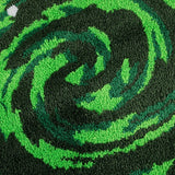 Tapis Rond Vert Mousse Spirale Touffu – Chambre & Salle de Bain 4