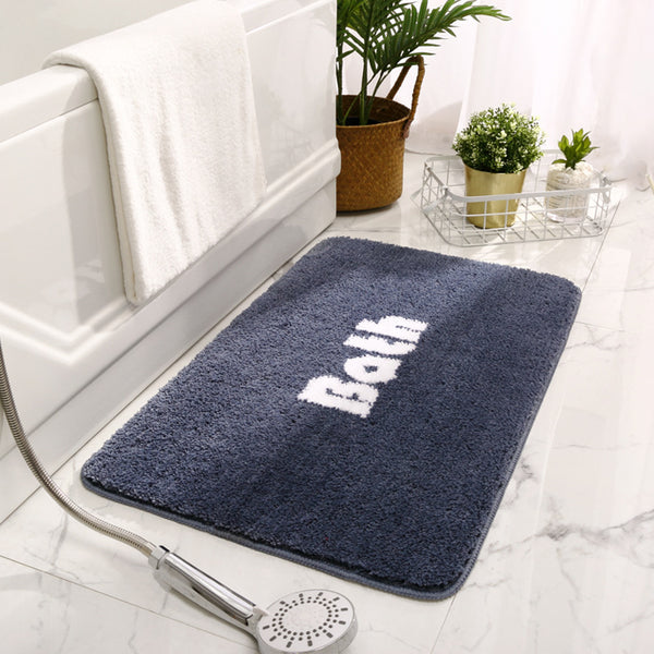 Tapis de Bain Uni Inscription BATH – Salle de Bain & Douche