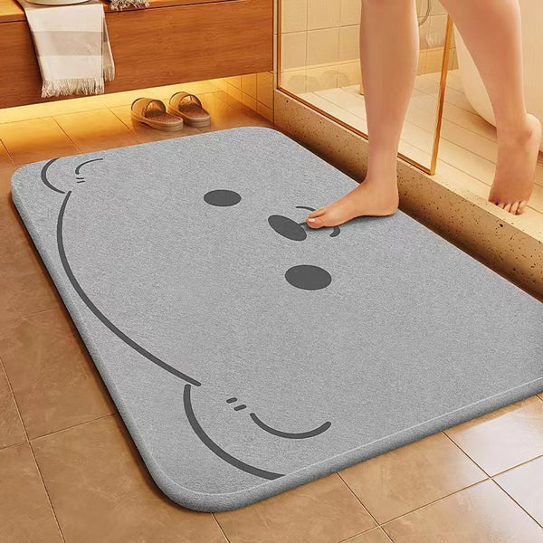 Tapis de Bain Motif Panda Séchage Rapide – Salle de Bain & Cuisine
