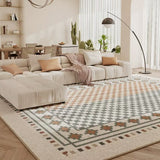 Tapis Rectangulaire Damier Bicolore – Salon & Chambre 14