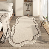 Tapis Forme Irrégulière Nuage Façon Cachemire Beige – Chambre & Salon 11