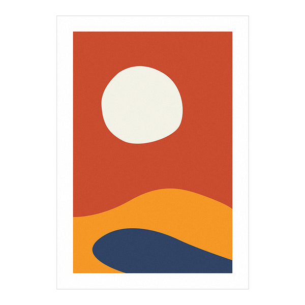 Tapis Rectangulaire Abstrait Graphique Orange & Marine – Salon