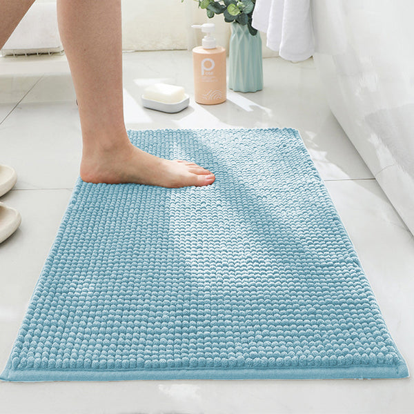 Tapis Chenille Uni Absorbant – Nombreux Coloris Doux | Salle de Bain Entrée