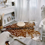 Tapis Forme Peau de Bête Imitation Cerf Taches Naturelles – Salon & Bureau 2