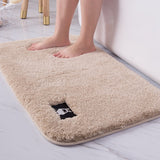 Tapis de Bain Shaggy Moelleux Motif Chat – Salle de Bain & Douche 1