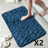 Tapis Mémoire de Forme Salle de Bain – Motif Galets 3D Absorbant | Douche 19