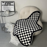 Tapis Forme Étoile Motif Damier Noir & Blanc – Chambre & Salon 1
