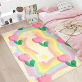 Tapis Fleuri Multicolore Pop – Chambre & Salon – Imitation Cachemire 3