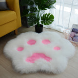 Tapis Forme Patte de Chat Peluche Chambre Enfant Kawaii 7