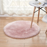 Tapis Rond Moelleux Imitation Fourrure – Plusieurs Couleurs 4