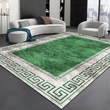 Tapis Rectangulaire Velours Cristal Motif Géométrique Multicolore – Salon & Chambre 4
