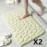 Tapis Mémoire de Forme Salle de Bain – Motif Galets 3D Absorbant | Douche 15
