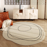 Tapis Forme Irrégulière Motif Lignes Organiques – Salon & Chambre 8