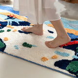 Tapis Touffeté Art Coloré Paysage Abstrait Fleece Chambre 2