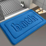 Tapis de Bain Velours Corail Inscription BATH – Salle de Bain & WC 7