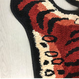 Tapis Forme Tigre – Motif Animal Peau Léopard Rouge & Marron | Chambre Salon 4