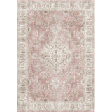 Tapis Persan Médaillon Floral – Rouge, Bleu & Gris – Salon & Bureau 4