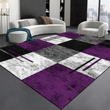 Tapis Rectangulaire Velours Cristal Motif Géométrique Multicolore – Salon & Chambre 7