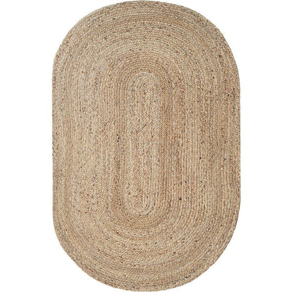 Tapis Ovale Jonc de Mer Tressé Naturel – Salon & Chambre