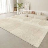 Tapis Rectangulaire Luxe Crème Bordure Élégante – Salon 5