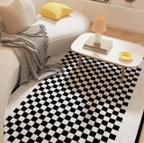 Tapis Rectangulaire Damier Bicolore – Salon & Chambre 7