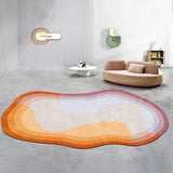 Tapis Forme Irrégulière Motif Abstrait Doux – Chambre & Salle de Bain 6