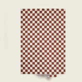 Tapis Rectangulaire Damier Mode – Vert, Beige et Plus 2