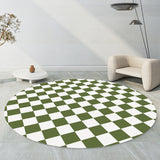 Tapis Rond Damier Noir & Blanc Style INS – Salon & Chambre 3