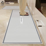 Tapis de Cuisine Lavable Velours Bouclé Rayé – Nordique 6