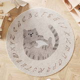 Tapis Rond Enfant Animaux & Alphabet – Chambre Bébé & Éveil – Plusieurs Motifs 4