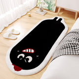 Tapis Chevet Ovale Expressions Cartoon Chambre Velours Coloré 5