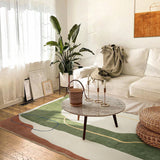 Tapis Rectangle Tufté Motifs Abstraits Lignes Courbes Colorées – Salon & Chambre 2