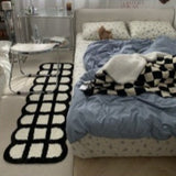 Tapis de Bain Forme Géométrique Grille Noir & Blanc – Salle de Bain & WC 11