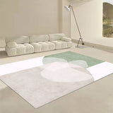 Tapis Abstrait Formes Organiques – Vert Sauge & Beige – Salon Scandinave 3
