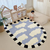 Tapis Ovale Enfant Nuages & Arc-en-Ciel – Chambre Bébé – Coloré 4
