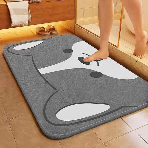 Tapis de Bain Motif Panda Séchage Rapide – Salle de Bain & Cuisine