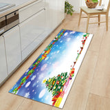 Tapis Runner Noël Fêtes Coloré Cuisine Entrée Lavable 22