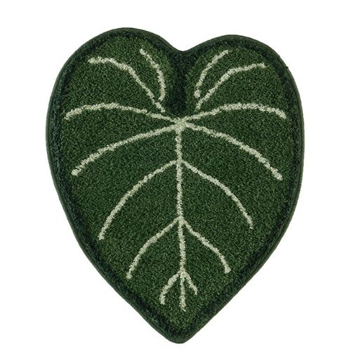 Tapis Forme Feuille Tropicale Touffue Vert Foncé – Chambre & Chevet