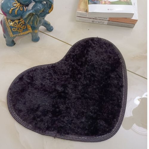 Tapis Forme Cœur Shaggy Moelleux – Multicolore
