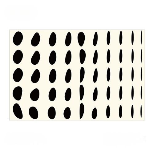 Tapis Rectangulaire Géométrique Minimaliste Noir et Blanc – Résistant