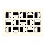 Tapis Rectangulaire Géométrique Minimaliste Noir et Blanc – Résistant 5