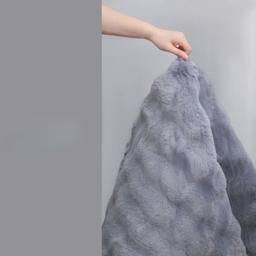 Tapis Rectangulaire Peluche Imitation Lapin Doux – Salon & Chambre