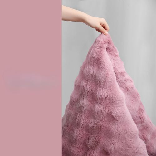Tapis Rectangulaire Peluche Imitation Lapin Doux – Salon & Chambre