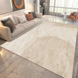 Tapis Rectangulaire Velours Cristal – Rayures Épurées Beige & Crème | Salon Chambre 6