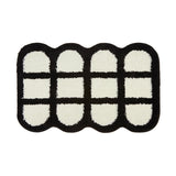 Tapis de Bain Forme Géométrique Grille Noir & Blanc – Salle de Bain & WC 3