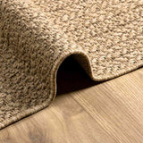 Tapis Tressé PP Naturel Intérieur Extérieur Style Jute Beige 4