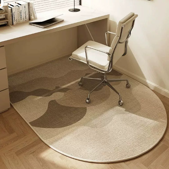 Tapis Bureau Velours Cristal Géométrique Beige Sobre Moderne