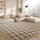 Tapis Rectangulaire Crème Grand Format Style Vintage – Salon & Salle à Manger 6