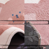 Tapis Forme Kawaii Fruits et Animaux Cartoon Pastel Chambre 2